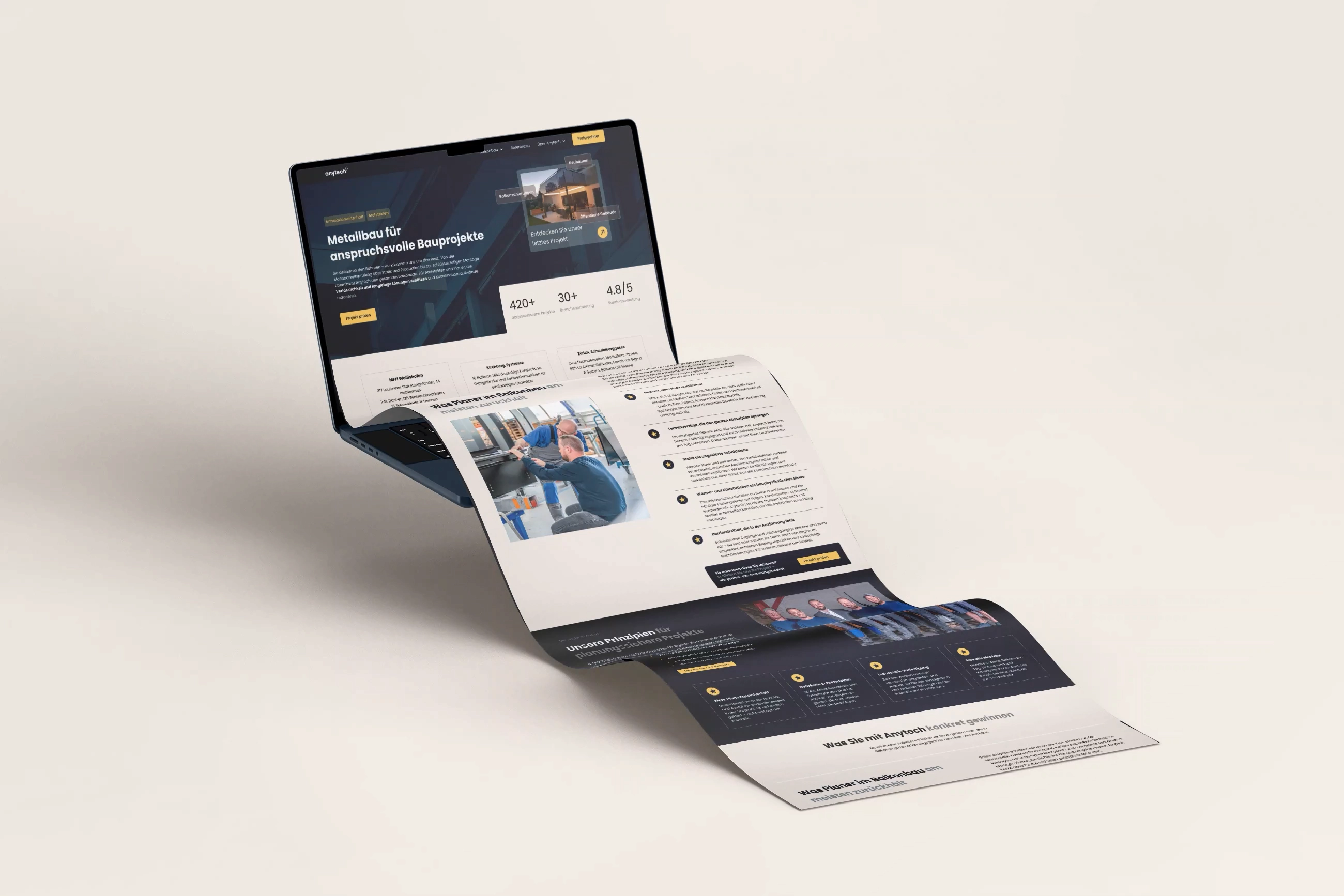 Prospekt der Anytech Metallbau AG