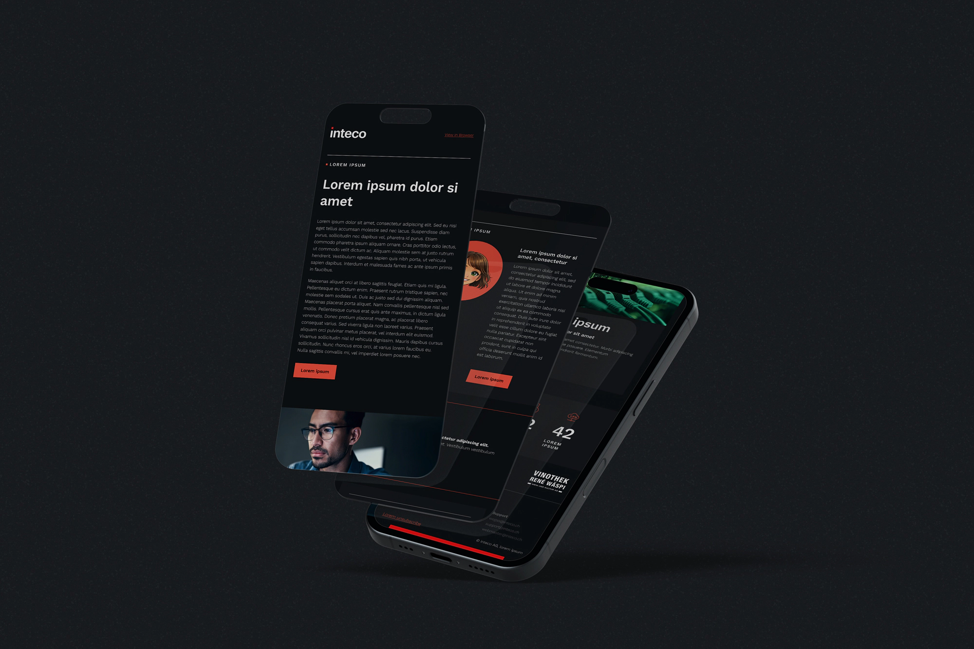 Neue inteco-Website auf Smartphones