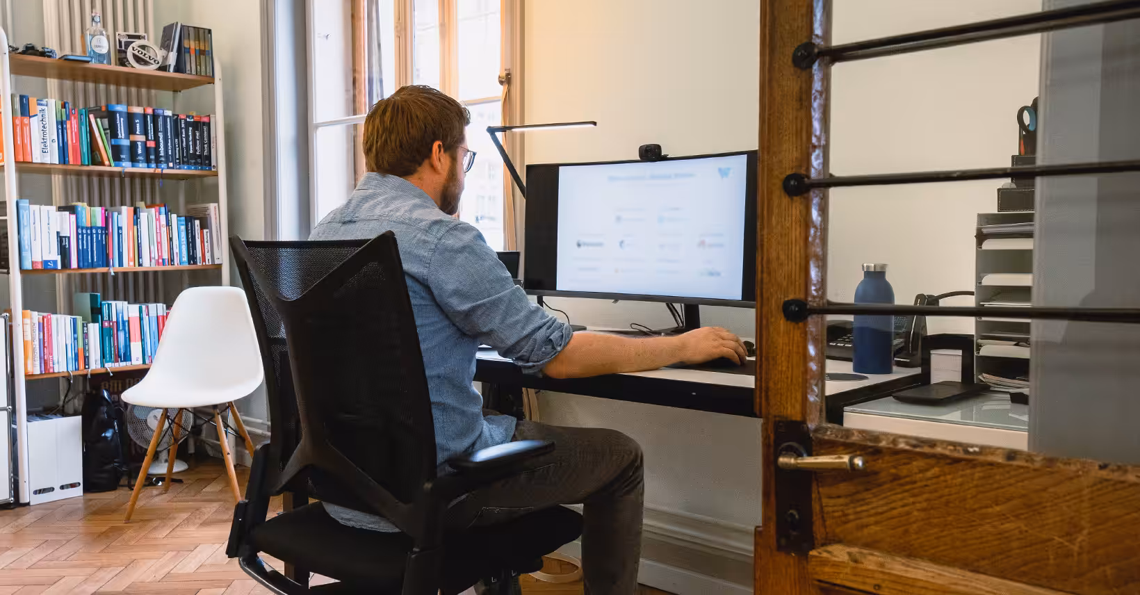 Fabian Wyssmann, Geschäftsführender Inhaber bei der Arbeit